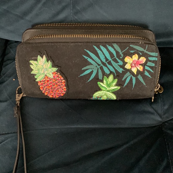 Desigual Wallet Zip Around Clutch Canvas Organizer - Picture 4 of 5